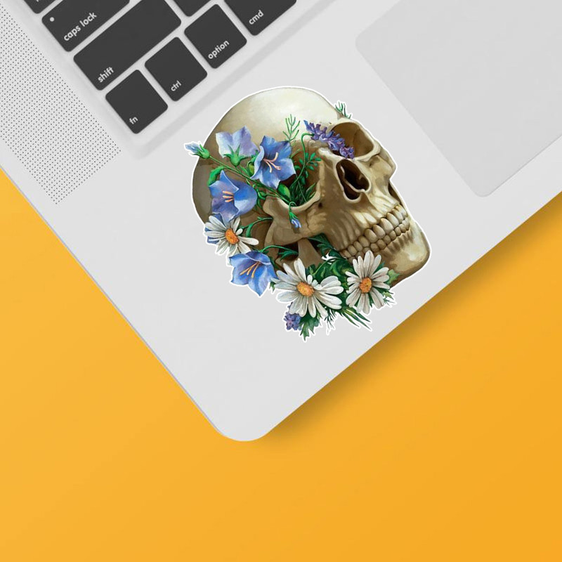 استیکر لپ تاپ و موبایل بووم طرح اسکلت کد N39