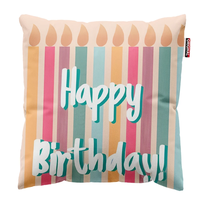 کوسن پاد آفرین مدل تولدت مبارک کد PK303658 سایز 30*30 سانتی متر