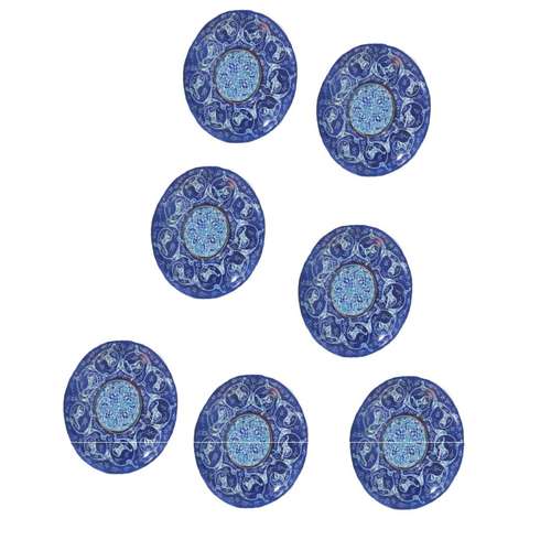 بشقاب میناکاری مدل هفت سین کد shim2 بسته 7 عددی