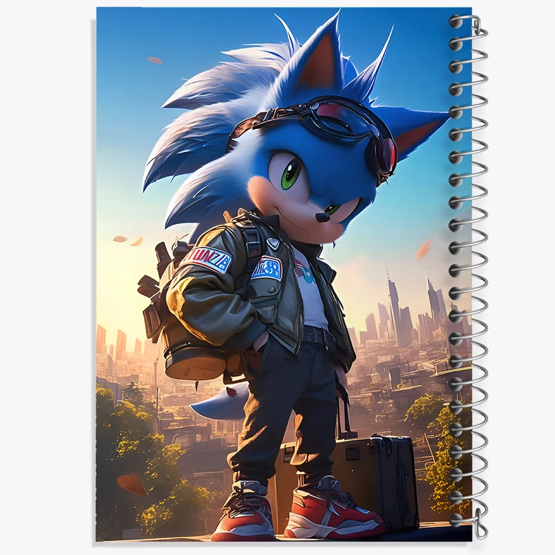 دفتر مشق 100 برگ خندالو طرح سونیک (Sonic) کد F7177