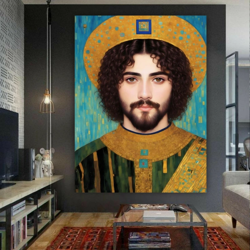 پوستر طرح شاهزاده جوان سبک گوستاو کلیمت کد FP104586