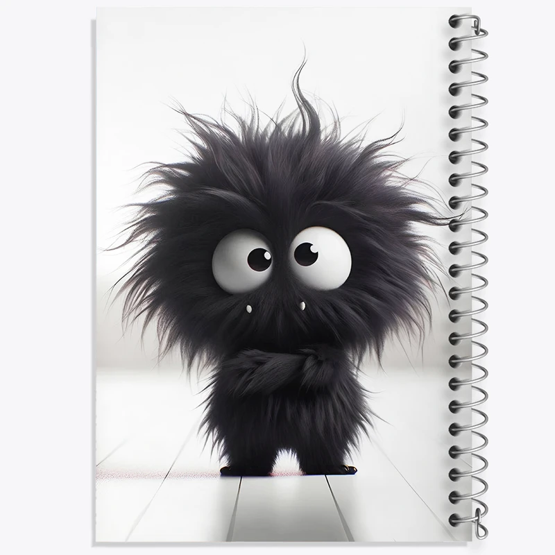 دفتر ژورنال نویسی 50 برگ خندالو مدل نقطه ای طرح هیولای بامزه کد F5715