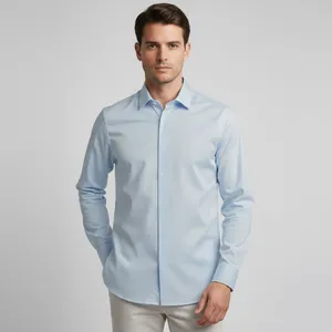 پیراهن آستین بلند یقه برگردان مردانه ایزی دو مدل 1009