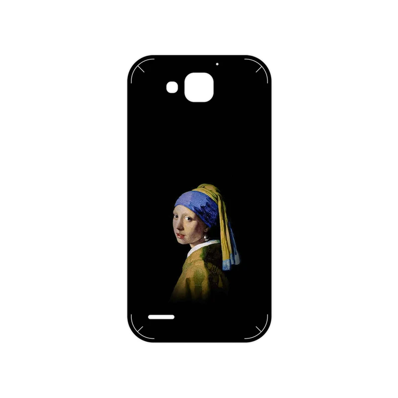برچسب پوششی ماهوت مدل Girl with a Pearl Earring of Vermeer مناسب برای گوشی موبایل آنر 3X G750