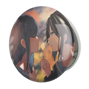 آینه جیبی خندالو طرح کاساکی و میزور انیمه لیز و پرنده آبی مدل تاشو کد 23813 