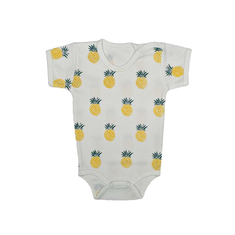 بادی آستین کوتاه نوزادی مدل ananas