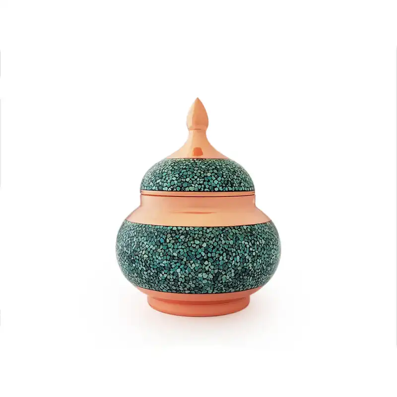 قندان فیروزه کوبی مسی کد k101