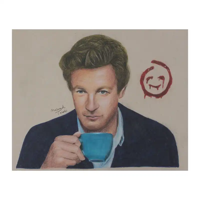 نقاشی مداد رنگی مدل منتالیست کد 01