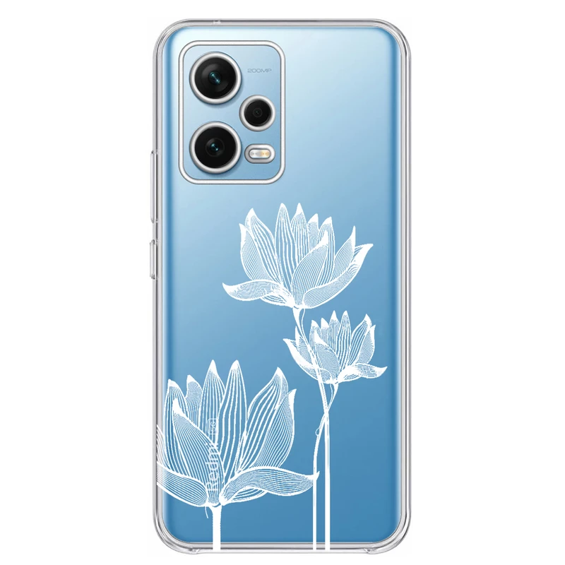 کاور مگافون طرح گل مدل C47-W مناسب برای گوشی موبایل شیائومی Redmi Note 12 Pro Plus  