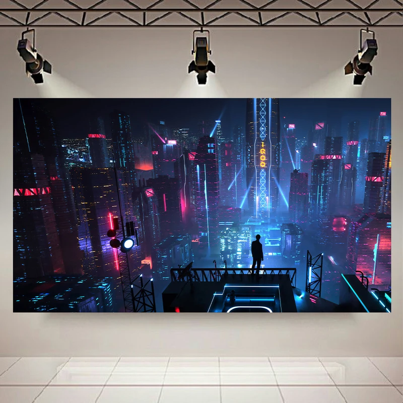 پوستر طرح Game مدل نمای شهر cyberpunk کد AR7890