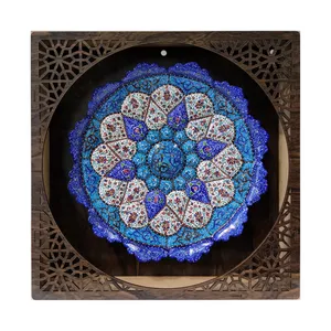 بشقاب میناکاری مدل اسلیمی کد 235