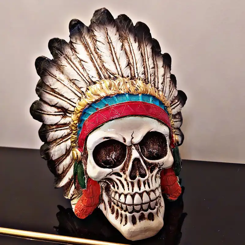 مجسمه مدل اسکلت جمجمه سرخ پوست