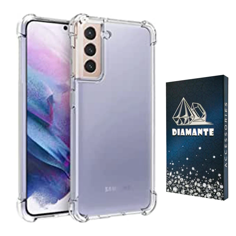  کاور دیامانته مدل shiny navy مناسب برای گوشی موبایل سامسونگ Galaxy S21 Plus