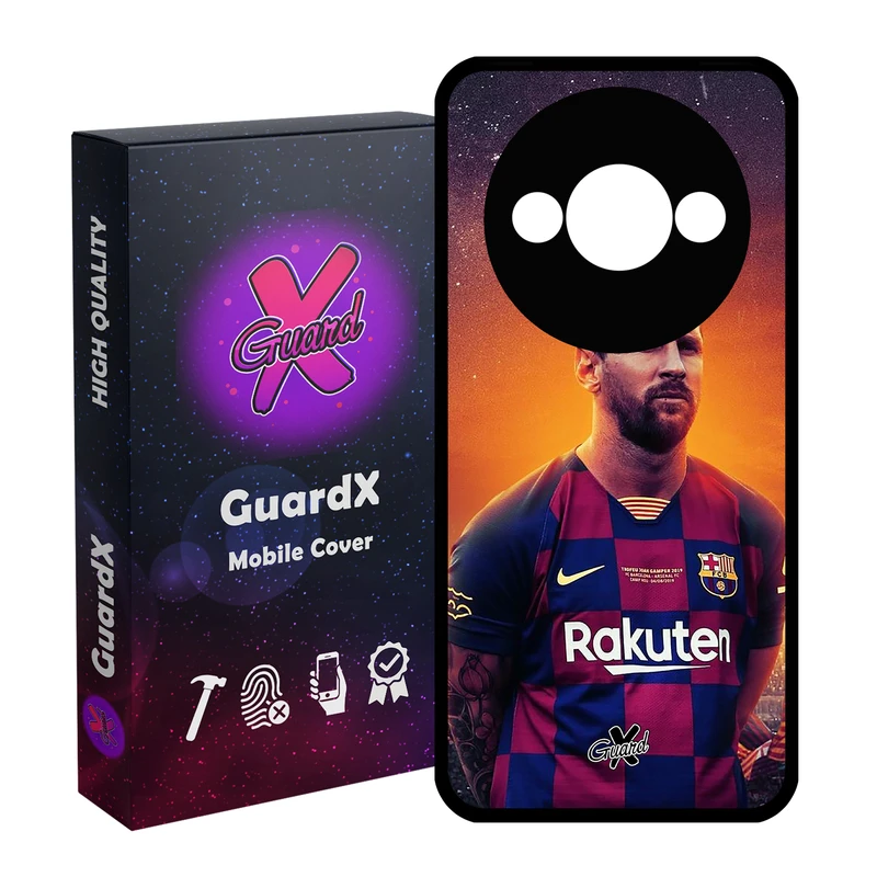 کاور گارد ایکس طرح Messi مدل قاب Glass10123 مناسب برای گوشی موبایل شیائومی Redmi A3 4G/ A3X 4G/ Poco C61