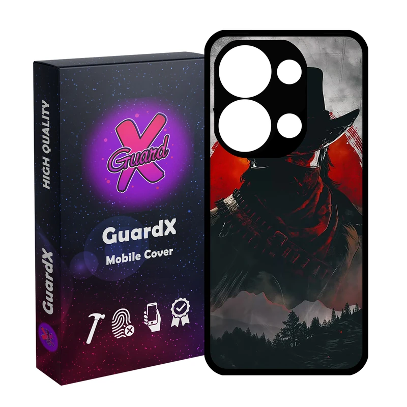 کاور گارد ایکس طرح Red Dead Redemption مدل Glass10733 مناسب برای گوشی موبایل شیائومی Redmi Note 13 Pro 4G / Poco M6 Pro 4G