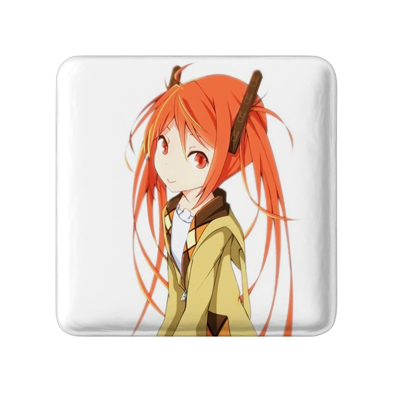 مگنت خندالو طرح انجو انیمه گلوله سیاه مدل مربعی کد 35867