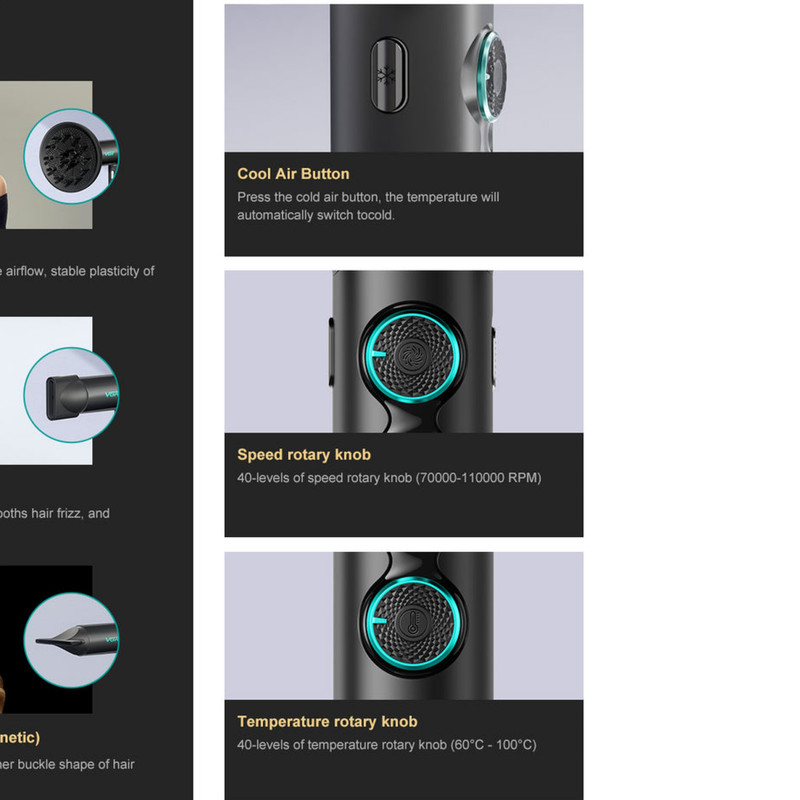 سشوار حرفه‌ای وی جی ار مدل v-401