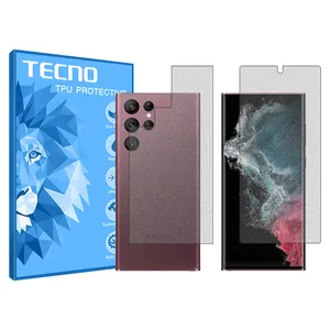 Matte tecno screen protector HyMTT model suitable for Samsung Galaxy S22 Ultra 5G mobile phone with back protector