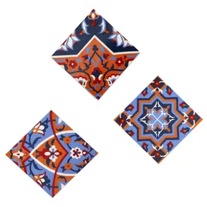 دیوارکوب سفالی مدل اسلیمی مجموعه 3 عددی