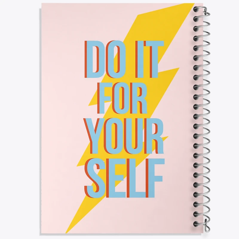 دفتر ژورنال نویسی 50 برگ خندالو مدل نقطه ای طرح Do It For Your Self کد F651