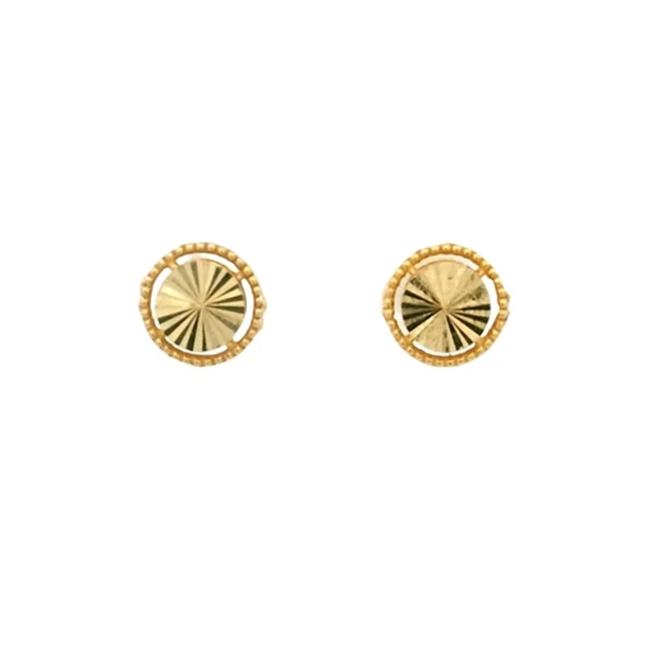 گوشواره میخی طلا 18 عیار زنانه دوست خوب مدل minimalround