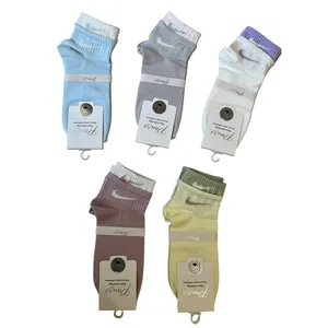 جوراب ورزشی ساق کوتاه زنانه مدل مچی دو لبه 304nk بسته 5 عددی