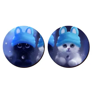 زیر لیوانی لوکسینو مدل گربه های دوست داشتنی مجموعه 2 عددی