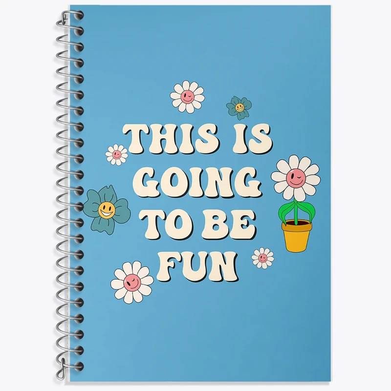 دفتر زبان 50 برگ خندالو مدل سه خط طرح This is Going To Be Fun کد F689