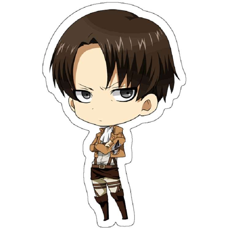 استیکر لپ تاپ مدل Chibi Levi AOT