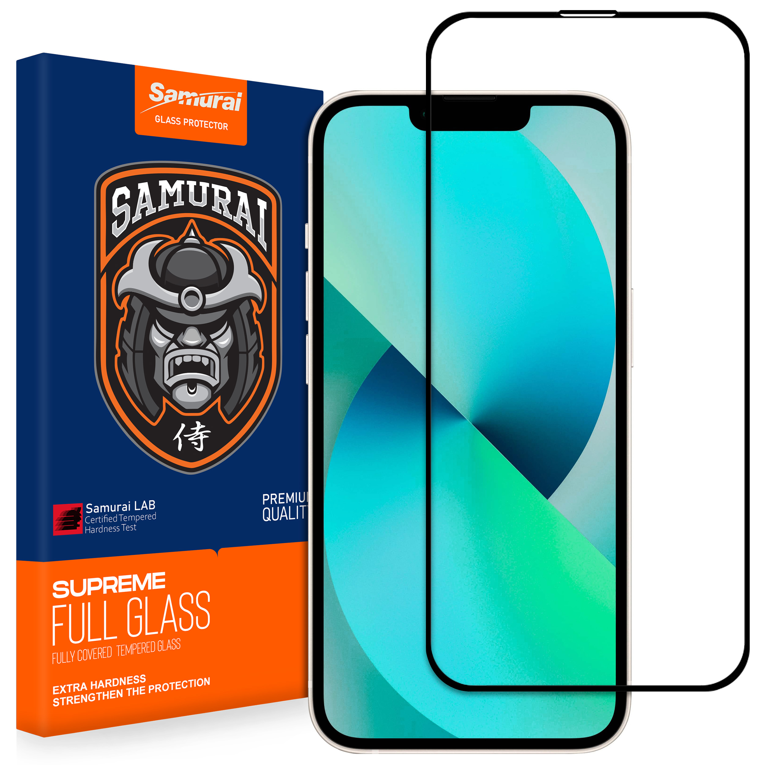 محافظ صفحه نمایش شیشه ای سامورایی مدل Glass Elite مناسب برای گوشی موبایل اپل iPhone 13