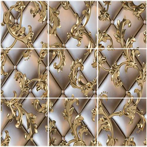 تایل سقفی طرح منبت چوب کد 3D2206-9 سایز 60x60 سانتی متر مجموعه 9 عددی