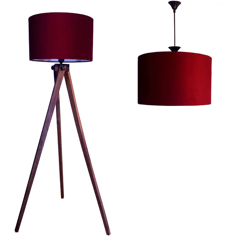 آباژور ایستاده مدل LA - 001 به همراه چراغ آویز