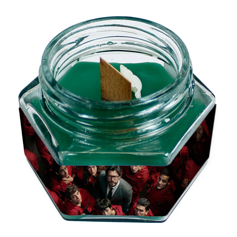 شمع لیوانی طرح سریال Money Heist مدل DarlyC276