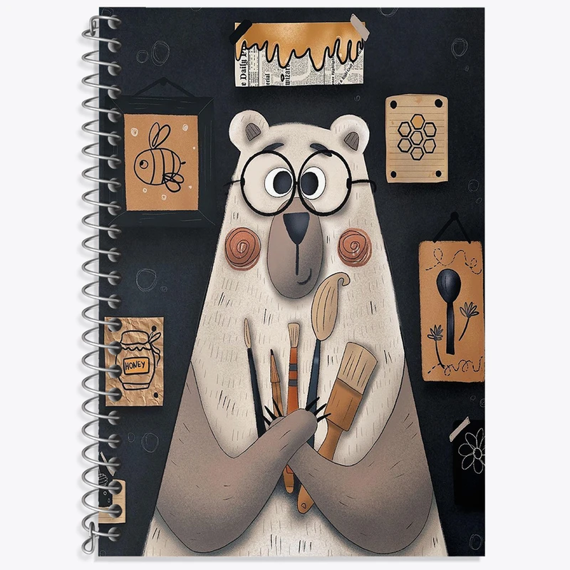 دفتر لغت 50 برگ خندالو طرح خرس بامزه کد N5678