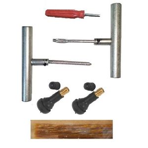 نقد و بررسی کیت پنچر گیری لاستیک تیوبلس خودرو مدل فلزی به همراه آچار والف توسط خریداران