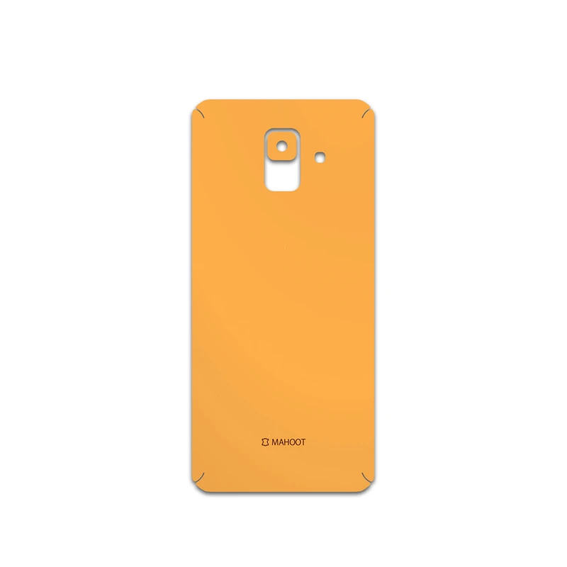برچسب پوششی ماهوت مدل Matte-Orange مناسب برای گوشی موبایل سامسونگ Galaxy A6 2018