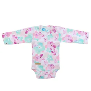 بادی آستین بلند نوزادی تیک تاک مدل آبرنگ