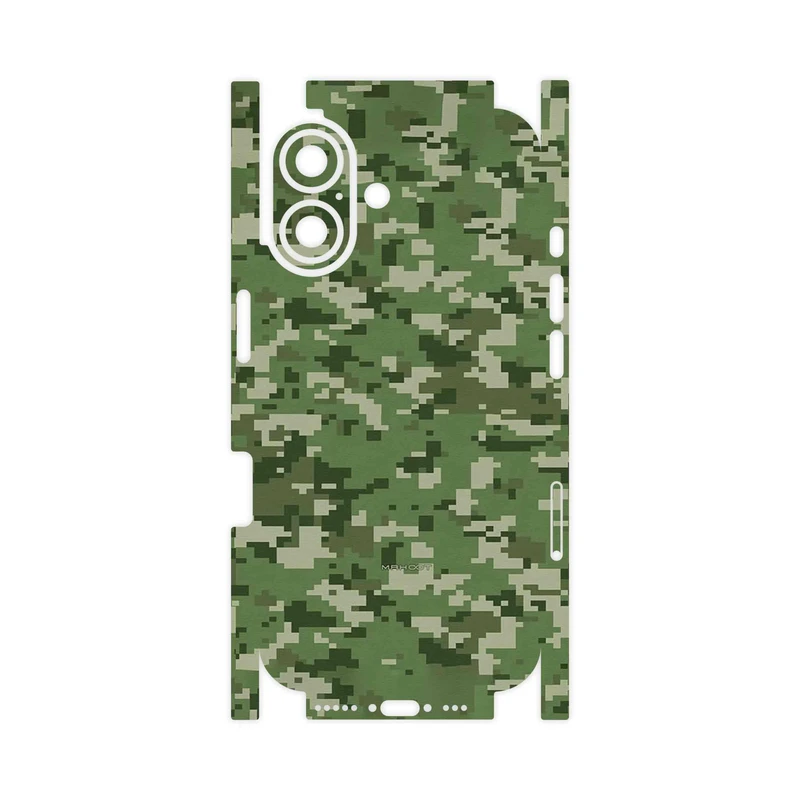 برچسب پوششی ماهوت مدل Army_Green_Pixel-FullSkin مناسب برای گوشی موبایل اپل iPhone 16