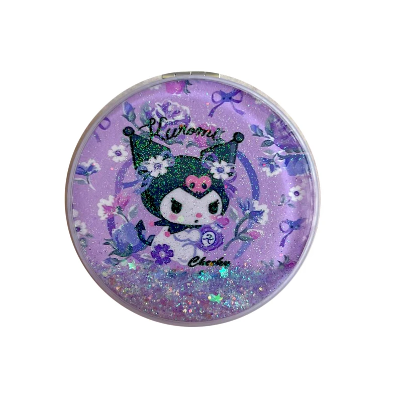 آینه آرایشی تاشو جیبی مدل آکواریومی طرح کرومی