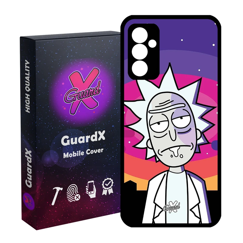 کاور گارد ایکس طرح Rick and Morty مدل Glass10099 مناسب برای گوشی موبایل سامسونگ Galaxy A54 / A54 5G