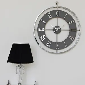 ساعت دیواری سانلی مدل فلزی چرمی کد 6233