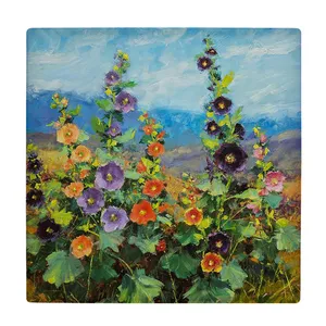 کاشی کارنیلا طرح گلها مدل لوحی کد klh2028