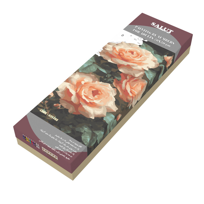 بسته رنگ آمیزی سالوت مدل آکرولیک کد 031105 مجموعه 18 عددی