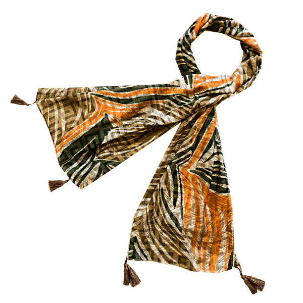 شال زنانه مدل برگ انجیری هاوایی کد 00201