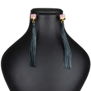 گوشواره طلا 18 عیار زنانه طلاابریشم مدل TA6003