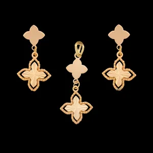 نیم ست طلا 18 عیار زنانه ناریا مدل گلکسی کد AZ22-2