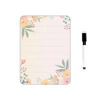 تخته وایت برد سمات مدل رو یخچالی طرح پاییزی سایز 15×20 سانتی متر به همراه ماژیک 