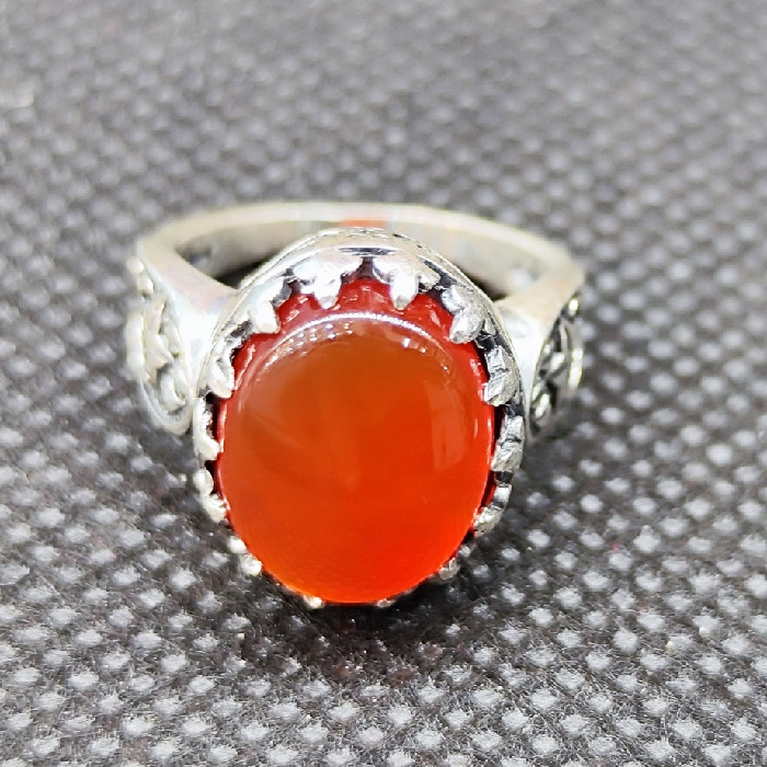 انگشتر نقره مردانه مدل سنگ عقیق یمنی کد 220 انگشتر نقره مردانه مدل سنگ عقیق یمنی کد 220