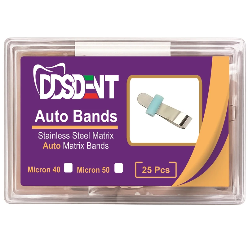 نوار ماتریکس دندانپزشکی دی دی اس دنت مدل AUTO-MX بسته 25 عددی