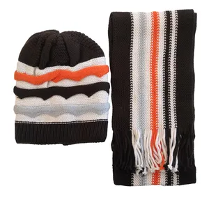 ست کلاه و شال گردن بافتنی بچگانه مدل G1GH001